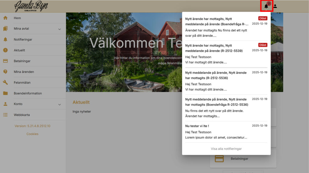 Skärmdump av en inloggningssida på nätet.