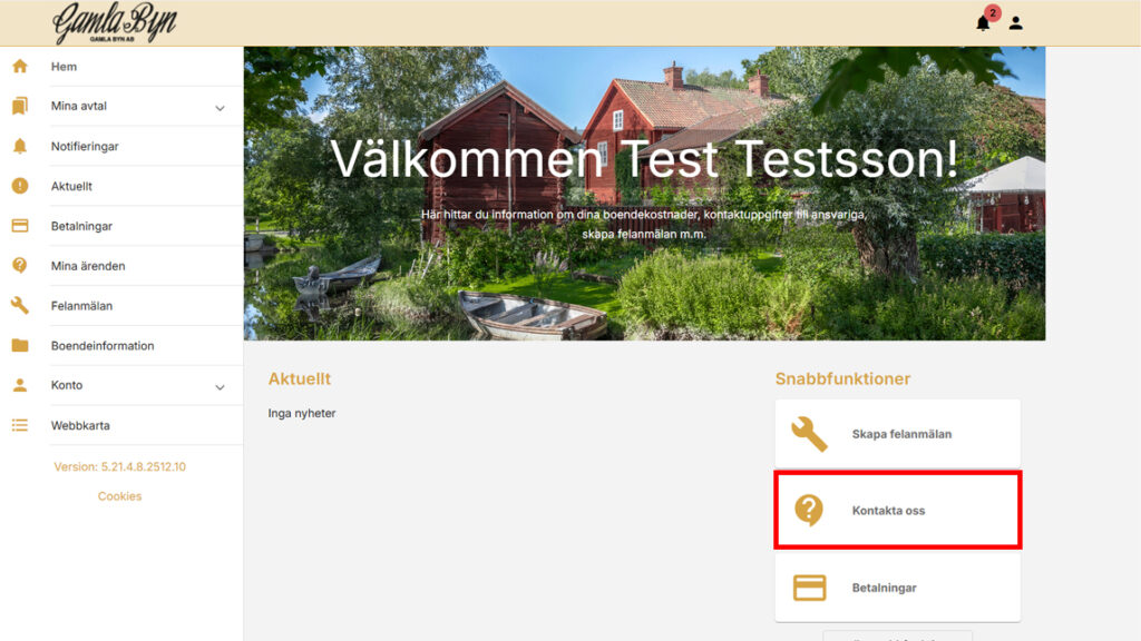 Skärmdump av en inloggningssida på nätet.